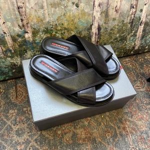 Prada Black Slides